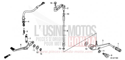 PEDALE FRENO/PEDALE CAMBIO CBR600RAC di 2012